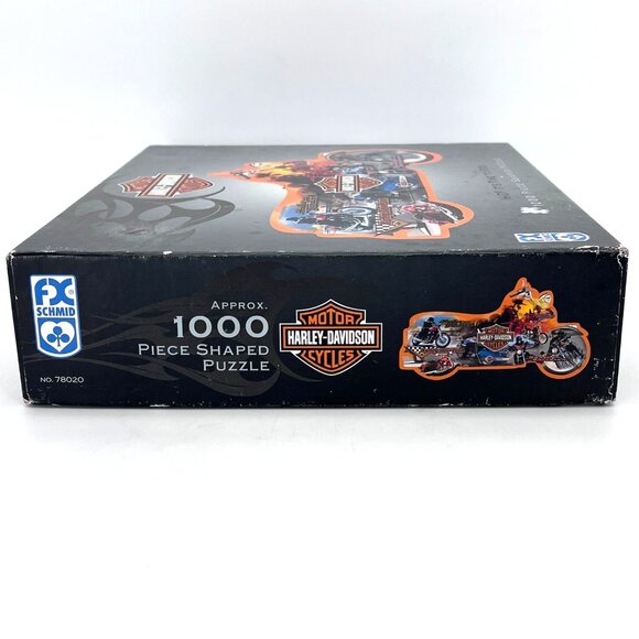 Harley Davidson 1000 Piece Motorcycle Shaped Puzzle HD Its Time To Ride 39"X24" - Picture 4 of 9